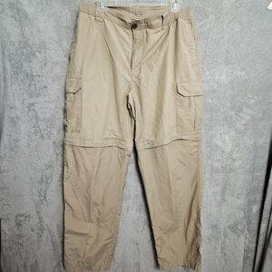 Columbia Omniwick Pants Men's Lg 32 long Zip Off Cargo beige active